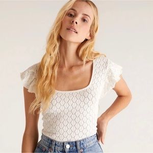 Zsupply cream sweater tank